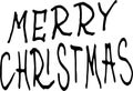 Merry Christmas. Holiday Illustration With Lettering Composition