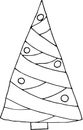 illustration of decorated Christmas tree