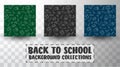 Back to school doodles in chalkboard background collections Royalty Free Stock Photo