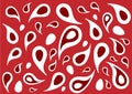 Red different shade paisley wallpaper background