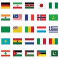 World Flag isolated Vector Illustration set every single flag you can easily edit Royalty Free Stock Photo