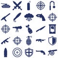 Weapon Isolated Vector icon set every single icon can easily modify or edit Royalty Free Stock Photo
