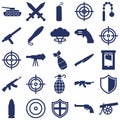 Weapon Isolated Vector icon set every single icon can easily modify or edit