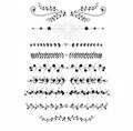 Wreat ornaments leaves vectors - Ornaments vector. Set Collection of Vintage Ornament Elements, Hand drawn vector dividers. Doodle