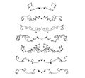 Ornaments wreath vector. Set Collection of Vintage Ornament Elements, Hand drawn vector dividers. Doodle design elements Royalty Free Stock Photo