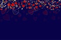 Music notes and hearts. Abstract. Royalty Free Stock Photo