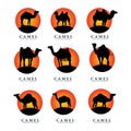 Set of camel logo design vector Royalty Free Stock Photo