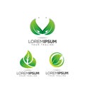 Abstract business leaf nature logo design vector Royalty Free Stock Photo