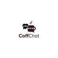 Coffee chat logo design element vector