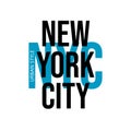 Typography T-shirt design template ready to print. New York City Urban Arts wear style.