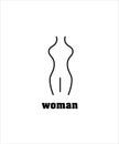 Woman line icon,woman fitness icon,best illustration design icon.