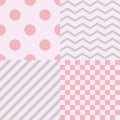 4 basic repeat pattern vector pack