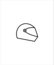 Helmet line icon,vector best flat illustration design icon. Royalty Free Stock Photo