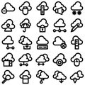 Digital Products Bold Outline Vector Icons set every single icon can easily modify or edit