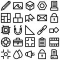 Digital Products Bold Outline Vector Icons set every single icon can easily modify or edit