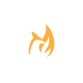 Fire fox logo modern design Royalty Free Stock Photo