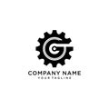 Letter G Gear Engineer Logo Design Template Element