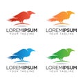 Set of Abstract business bird eagle logo design