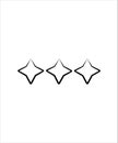 Star flat icon,three star flat design icon,vector best illustration design icon.