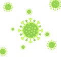 Virus Corona vectors. Corona Virus in Wuhan.coronavirus infection.White Background.