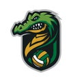 Crocodile head mascot logo for the Volleyball team logo.