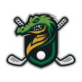 Crocodile head mascot logo for the Golf team logo. vector illustration. Royalty Free Stock Photo