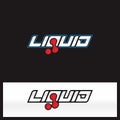 Liquid Word Typography logo design vector