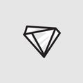 Flat diamond jewelry illustration icon