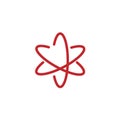 Atom orbit science logo icon