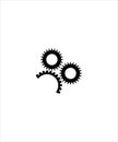 Skill flat icon,cog wheel flat design icon,vector best illustration design icon.