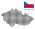 CzechRepublic map with flag. Royalty Free Stock Photo