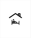 Home rest flat icon,man in home rest icon,best flat design icon. Royalty Free Stock Photo