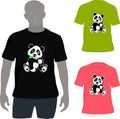 T shirt with panda image