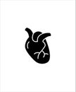 Human heart flat icon,vector best flat design icon. Royalty Free Stock Photo