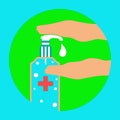 Vector illustration of hand sanitizer