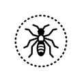 Black solid icon for ants, creature and nature