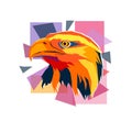 WPAP. abstract pop art style like an eagle`s head.