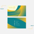 Simple , clean and colorful business card template design. Modern shape style for personal identity or company branding , statione