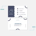 Simple , clean and colorful business card template design. Modern shape style for personal identity or company branding , statione