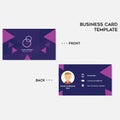 Simple , clean and colorful business card template design. Modern shape style for personal identity or company branding , statione