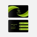 Simple , clean and colorful business card template design. Modern shape style for personal identity or company branding , statione