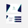 Simple , clean and colorful business card template design. Modern shape style for personal identity or company branding , statione