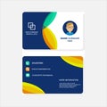 Simple , clean and colorful business card template design. Modern shape style for personal identity or company branding , statione