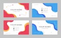 Set of editable business card template. Double-sided business card template. Stationery template design vector with abstract geome