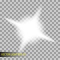 Glowing light effect on tranparant background. vector illustration - blur in the lighting