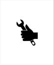 Repair icon,vector best flat repair icon,hand with repair tool icon.