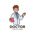 Doctor mascot logo design template
