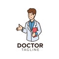 Doctor mascot logo design template