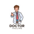 Doctor mascot logo design template