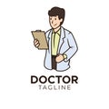 Doctor mascot logo design template